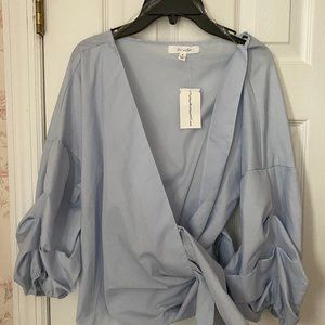 Blue Party Shirt - Mystique Boutique NYC